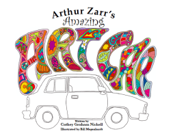 A car with the words arthur zarr 's amazing art gal written in it.