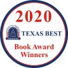 A red and white circle with the words texas best 2 0 2 0 book award winners written in it.